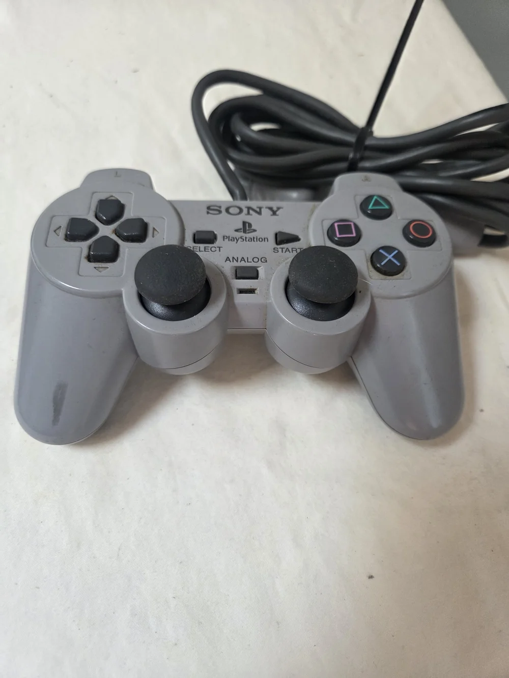 Official Sony PlayStation 1 / 2 PS1 Controller Grey Analog Dual Shock...